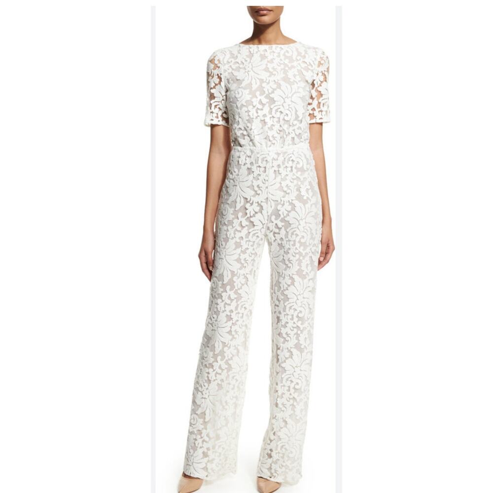 Diane Von Furstenberg DVF Kendra Floral Lace Jumpsuit NWT